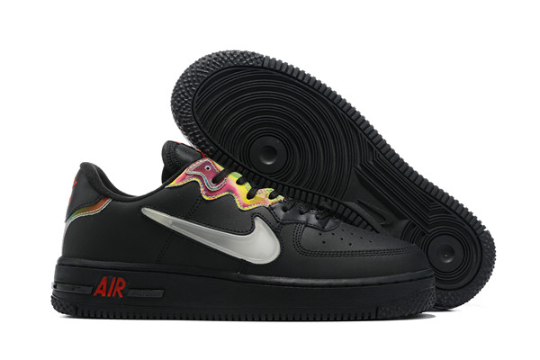 Women's Air Force 1 Low Top Black Shoes 057